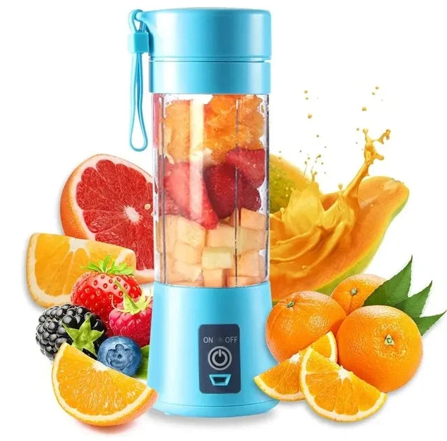 Novo Liquidificador Portátil Elétrico Mini – Garrafa Mixer para Sucos, Vitaminas e Milk-shakes – Copo Espremedor para Cozinha e Uso Doméstico