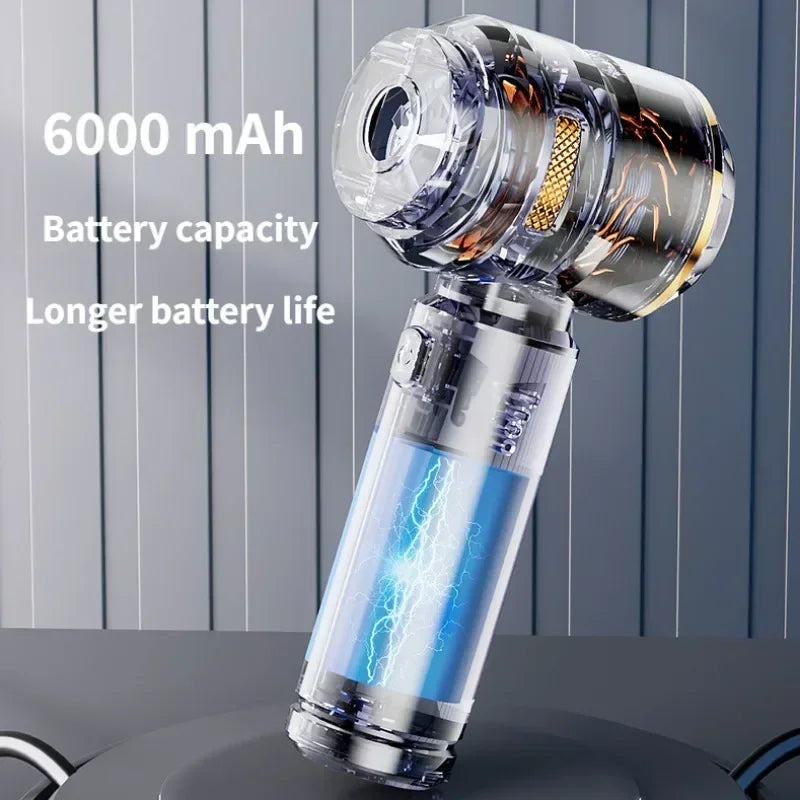 Aspirador de Pó Portátil para Carro de Alta Potência – Sem Fio, Motor Brushless e Função Soprador de Ar para Limpeza Automotiva e Residencial