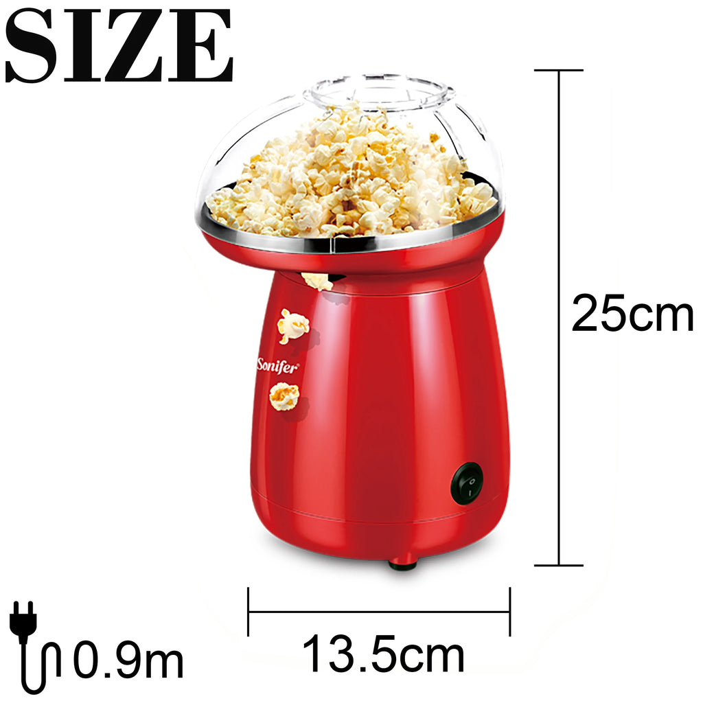 Pipoqueira Doméstica Sonifer – Máquina de Pipoca Saudável com Ar Quente, Sem Óleo, para Cozinha, Crianças, Pipoca Caseira DIY e Lanches para Filmes.