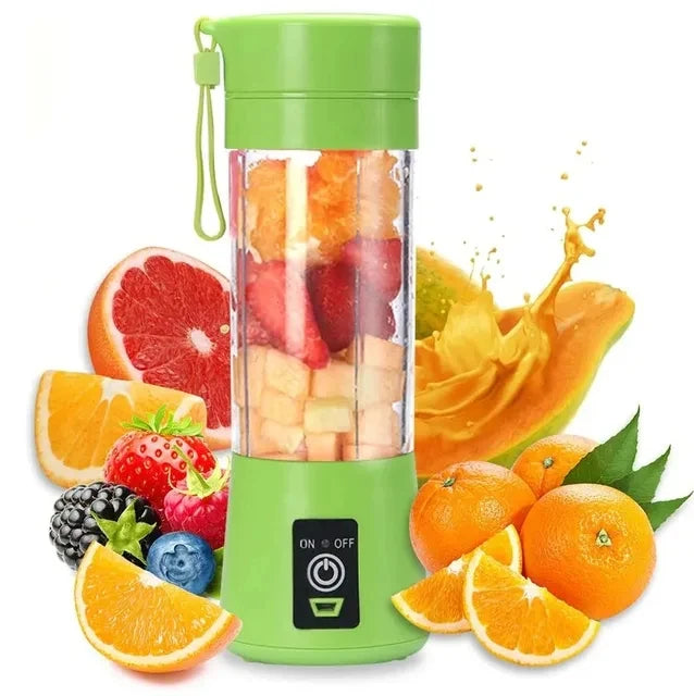 Novo Liquidificador Portátil Elétrico Mini – Garrafa Mixer para Sucos, Vitaminas e Milk-shakes – Copo Espremedor para Cozinha e Uso Doméstico