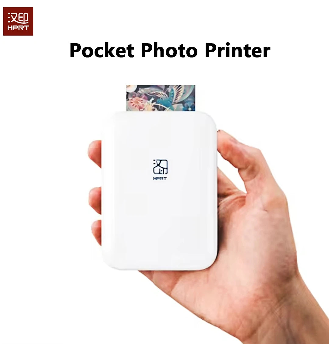 Mini Impressora Térmica HPRT para Fotos Coloridas, Impressora Inteligente Bluetooth Portátil de Bolso para Celular, ideal para Presentes e Fotos – MT53 Novo.