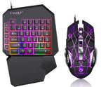 **Kit Gamer Mobile TF900 5 em 1 com Teclado para Uma Mão, Mouse e Conversor para Jogos Mobile.** 🎮⌨️🖱️📱✨