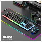 Kit Gamer NG GTX350 – Teclado e Mouse com Iluminação LED, Conexão USB com Fio para PC e Notebook (Preto)