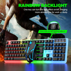 Kit Gamer NG GTX350 – Teclado e Mouse com Iluminação LED, Conexão USB com Fio para PC e Notebook (Preto)