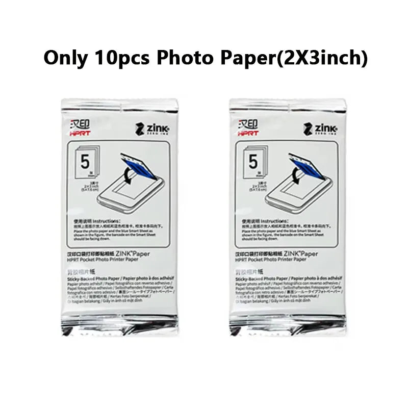 Mini Impressora Térmica HPRT para Fotos Coloridas, Impressora Inteligente Bluetooth Portátil de Bolso para Celular, ideal para Presentes e Fotos – MT53 Novo.
