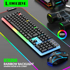 Kit Gamer NG GTX350 – Teclado e Mouse com Iluminação LED, Conexão USB com Fio para PC e Notebook (Preto)