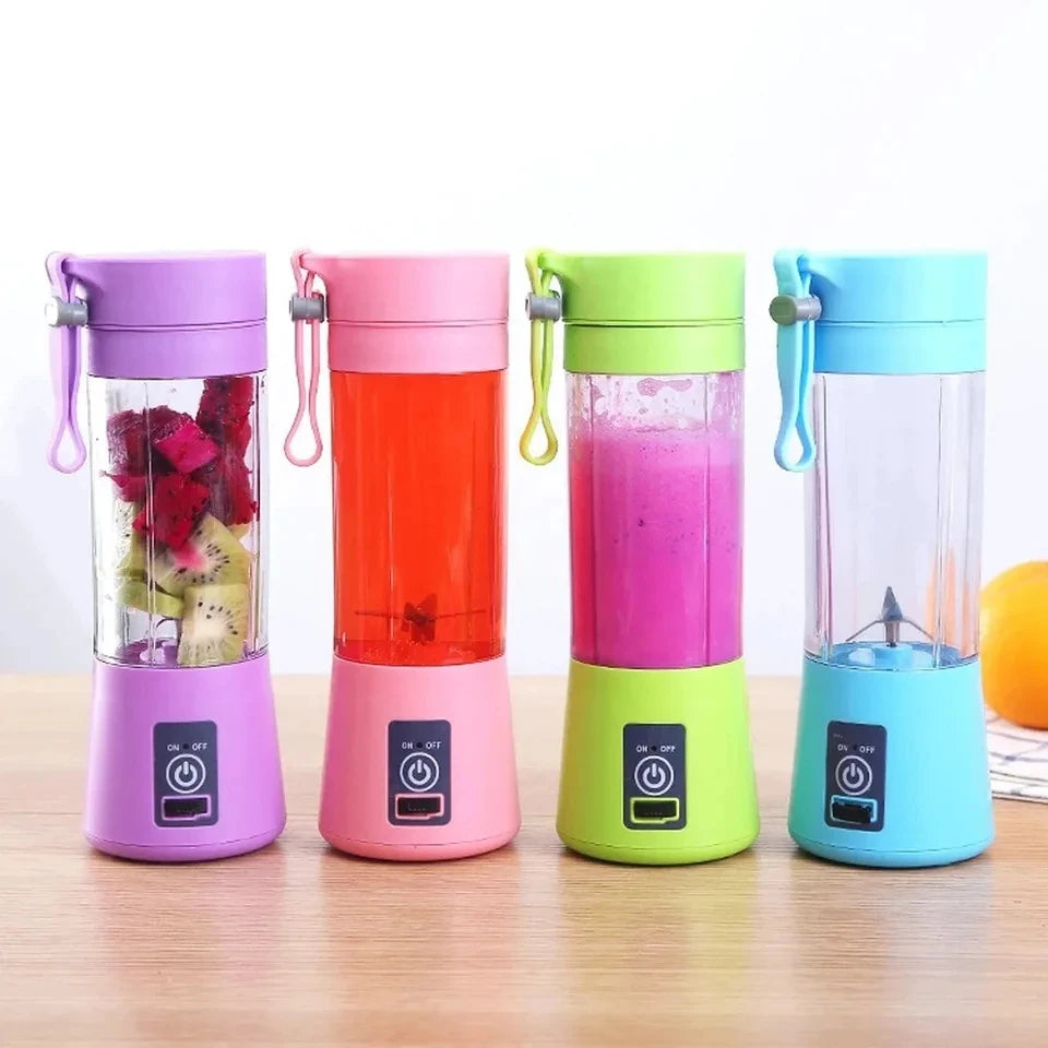 Novo Liquidificador Portátil Elétrico Mini – Garrafa Mixer para Sucos, Vitaminas e Milk-shakes – Copo Espremedor para Cozinha e Uso Doméstico