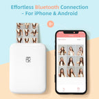 Mini Impressora Térmica HPRT para Fotos Coloridas, Impressora Inteligente Bluetooth Portátil de Bolso para Celular, ideal para Presentes e Fotos – MT53 Novo.