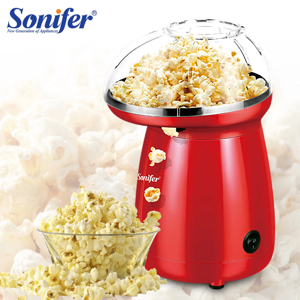 Pipoqueira Doméstica Sonifer – Máquina de Pipoca Saudável com Ar Quente, Sem Óleo, para Cozinha, Crianças, Pipoca Caseira DIY e Lanches para Filmes.
