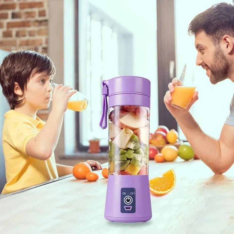 Novo Liquidificador Portátil Elétrico Mini – Garrafa Mixer para Sucos, Vitaminas e Milk-shakes – Copo Espremedor para Cozinha e Uso Doméstico