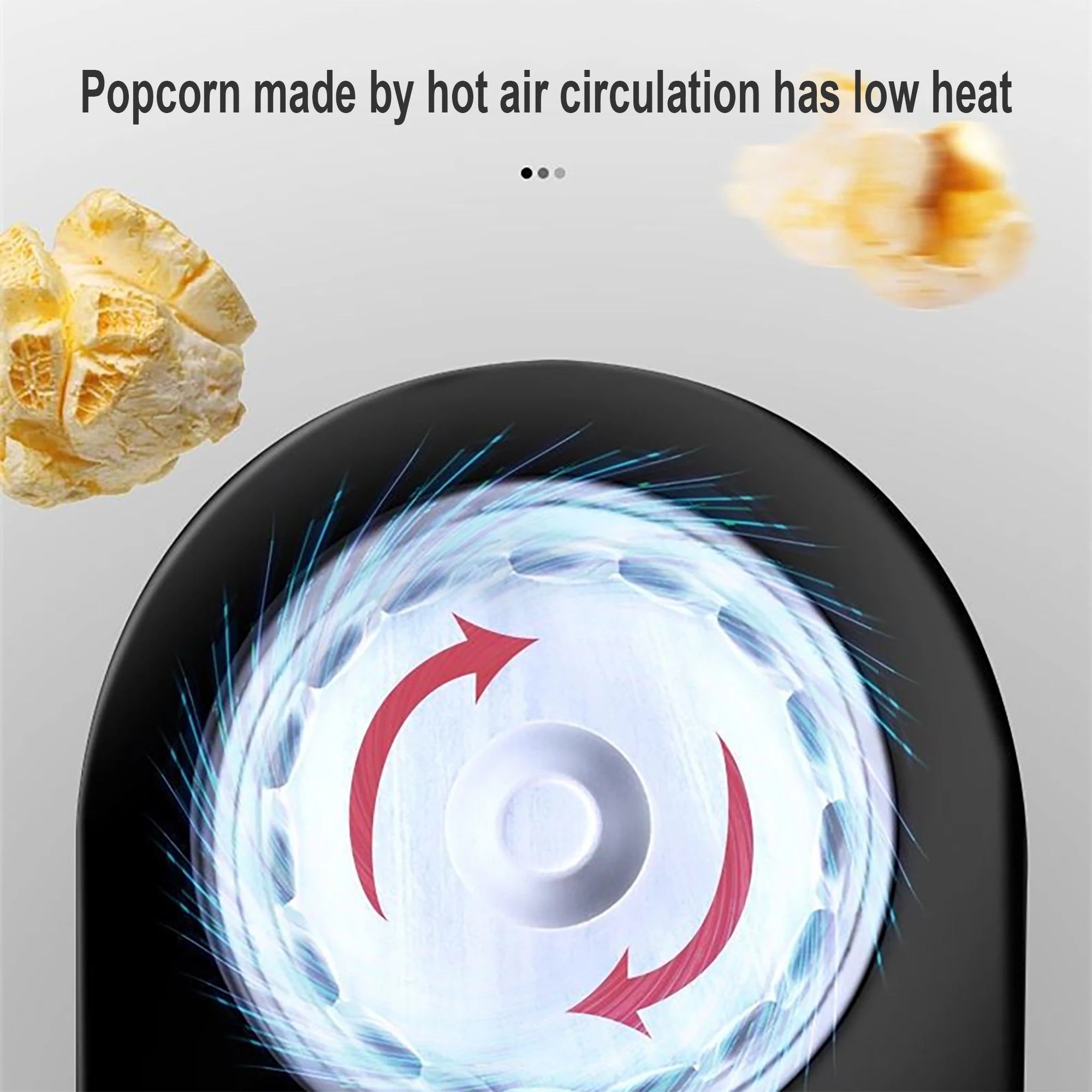 Pipoqueira Doméstica Sonifer – Máquina de Pipoca Saudável com Ar Quente, Sem Óleo, para Cozinha, Crianças, Pipoca Caseira DIY e Lanches para Filmes.