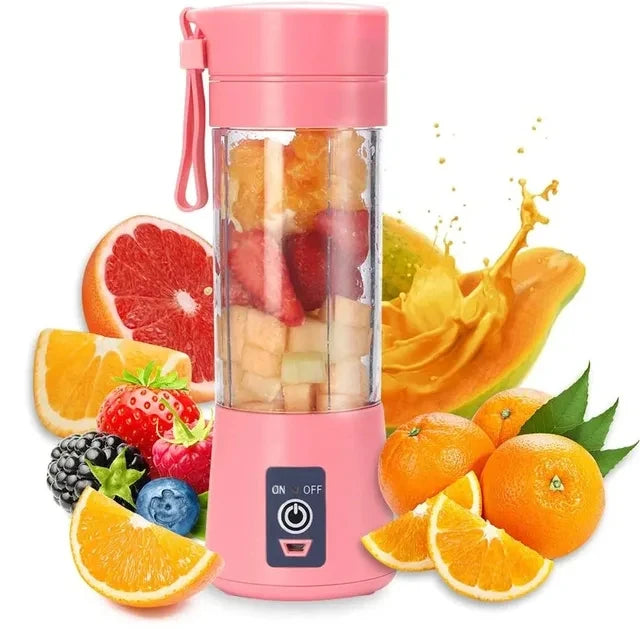 Novo Liquidificador Portátil Elétrico Mini – Garrafa Mixer para Sucos, Vitaminas e Milk-shakes – Copo Espremedor para Cozinha e Uso Doméstico