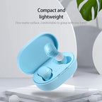 **Fone de Ouvido Original A6S TWS Sem Fio – Earbuds Bluetooth Esportivos com Som Estéreo para Xiaomi, Huawei e iPhone**
