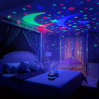 **Luzes Noturnas LED Céu Estrelado USB – Projetor Mágico de Lua e Estrelas, Bola de Luz para Decoração e Atmosfera de Quarto e Casa, ideal para Natal.
