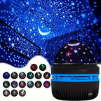 **Luzes Noturnas LED Céu Estrelado USB – Projetor Mágico de Lua e Estrelas, Bola de Luz para Decoração e Atmosfera de Quarto e Casa, ideal para Natal.