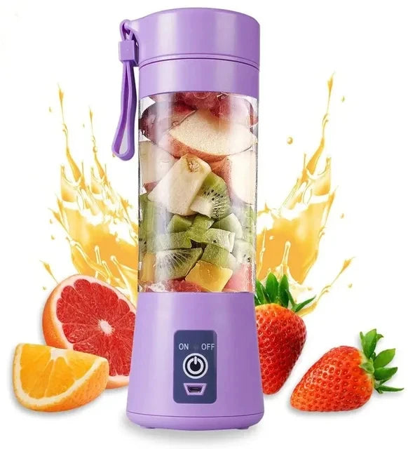 Novo Liquidificador Portátil Elétrico Mini – Garrafa Mixer para Sucos, Vitaminas e Milk-shakes – Copo Espremedor para Cozinha e Uso Doméstico