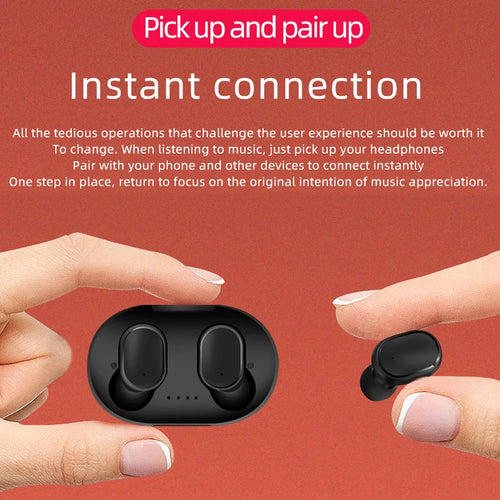 **Fone de Ouvido Original A6S TWS Sem Fio – Earbuds Bluetooth Esportivos com Som Estéreo para Xiaomi, Huawei e iPhone**