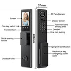 3D Face Ai Smart Voice Interaction Door Lock Tuya Wifi Fingerprint Cerradura Inteligente Digital Door Lock With Camera for Home