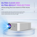 Projetor Mini Portátil AS62 4K, espelhamento de tela em HD, Android, Wi-Fi, suporte a vídeo 1080P, projetor para home theater (cinema em casa), plugue padrão europeu (EU Plug).