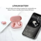 **Fone de Ouvido Original A6S TWS Sem Fio – Earbuds Bluetooth Esportivos com Som Estéreo para Xiaomi, Huawei e iPhone**